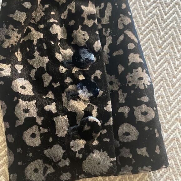 Elévenles Anthropologie Velvet Floral Print Blazer Size 4 - Picture 8 of 8